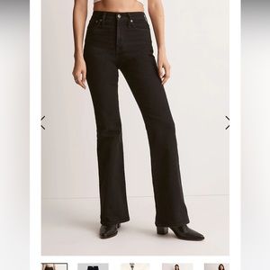 Madewell perfect vintage flare black jeans